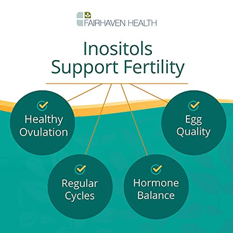 Myo-Inositol e D-Chiro Inositol | Relação 40:1 | Suplemento para Fertilidade Feminina e Equilíbrio Hormonal | Vitamina B8 | Livre de Glúten e Lactose | 40g - Fairhaven Health