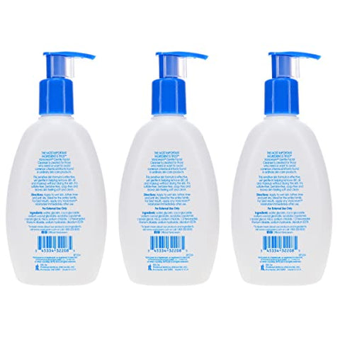 Gentle Facial Cleanser para Pele Sensível, 3 Unidades de 240ml, Sem Perfume - Vanicream