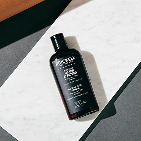 Brickell Men's Products - Gel Hidratante Rejuvenescedor para Homens Brickell, Natural e Orgânico, Absorção Rápida, Reduz Linhas Finas e Rugas (Aromatizado, 120g)