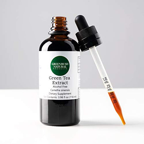Greenbush Natural Products - Concentrado de Chá Verde Greenbush | Extrato Líquido 4 oz (118 ml)