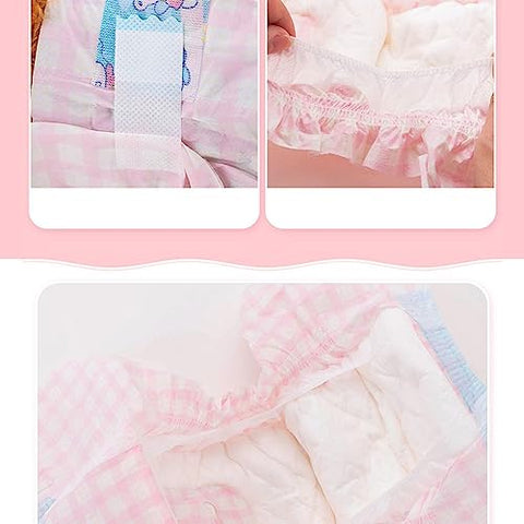 LYML.E1 - Fraldas Descartáveis para Coelhos, Tapetes Absorventes Pequenos, com Suspensórios para Fraldas Femininas de Coelho, Fraldas para Esquilos, para Coelhos, Porquinhos-da-Índia, Gatinhos, Ouriços e Atividades ao Ar Livre (10PCS)