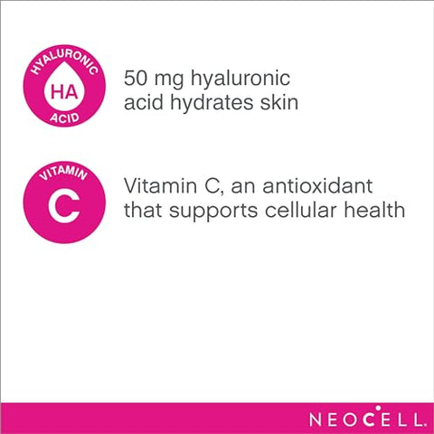 Ácido Hialurônico Líquido de Frutas Vermelhas com Vitamina C; Hidratação Celular para a Pele e Lubrificação para a Pele e Articulações; Sem Glúten; Suplemento Alimentar; 473 ml, 32 g - NeoCell