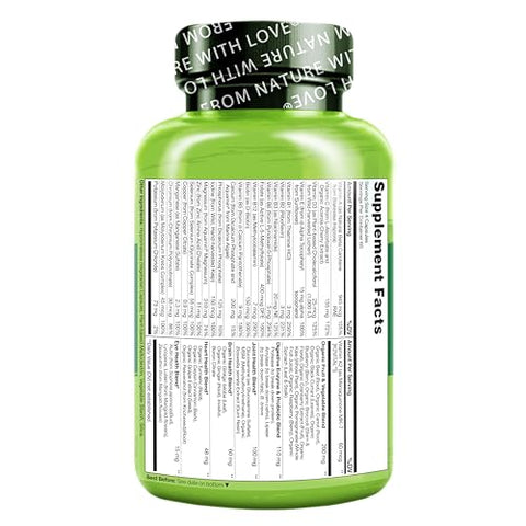 Multivitamínico Integral para Mulheres 50 (Sem Ferro) com Vitaminas, Minerais – Marca NATURELO - NATURELO
