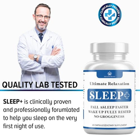 Health Heals - Relaxation Sleep Aid Natural Non-Habit Forming | Suporte para um sono mais longo