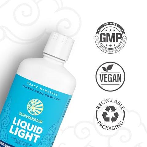 Gotas de Minerais Traços de Ácido Fúlvico Orgânico – Complexo Mineral Líquido Vegano | Baseado em Plantas – 946 ml – 32 Porções - Sunwarrior