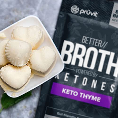 PRÜVIT - Pruvit Better Broth Keto Thyme – Suporte para Articulações, Recuperação Muscular e Melhora da Aparência de Pele e Cabelo – 20 Unidades