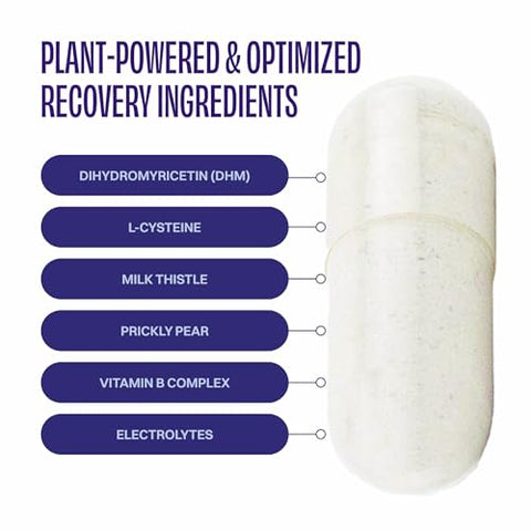 No Days Wasted - DHM Detox: Cápsulas para Desintoxicação, 30 Unidades (15 Porções) – Frasco – Tome à Noite para um Melhor Dia Seguinte e Recuperação