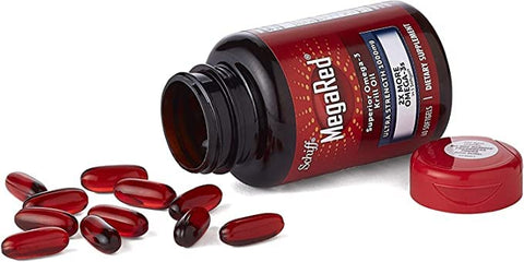 Ômega-3 Krill Oil 1000mg, Cápsulas Softgels Ultra Forte (60 Unidades), Sem Sabor de Peixe e com EPA | Óleo de Krill | Marca MegaRed - MegaRed