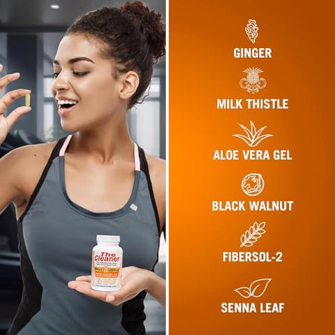 Generic - Centuryⁿ Syst𝐞ms The Cleaner Detox – Fórmula Completa de Limpeza Interna de 14 Dias para Mulheres, Apoia a Saúde Digestiva, 104 Cápsulas Vegetarianas