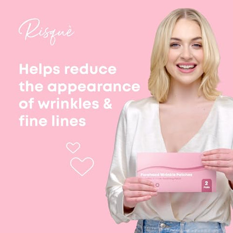 Risqué - Patches Reutilizáveis para Rugas na Testa | Tratamento para Rugas na Testa | Patches para Rugas | Suavizadores de Rugas Reutilizáveis Não Invasivos | Funciona muito bem com um Kit de Patches para Rugas nos Olhos
