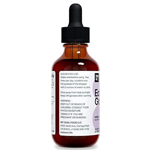 HERBANA MANUFACTURING - Echinacea e Goldenseal Extrato Líquido 60ml – Suplemento Herbal Natural – Suporte Imunológico – Melhora o Sono | Aumenta a Energia – Alta Potência – Fornecimento de 45 Dias