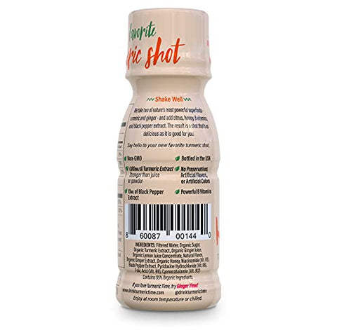 Turmeric Time - Turmeric Shots – Gengibre, Citrus – 100% Natural – 30ml – Saúde e Bem-Estar