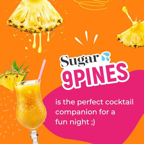 Aumente seu sabor com Sugar Splash – 9Pines 60ml Shot e Mixer de Coquetel de Abacaxi (4-Pack) – para Homens e Mulheres – Sabor Melhor com o Poder de 9 Abacaxis Inteiros