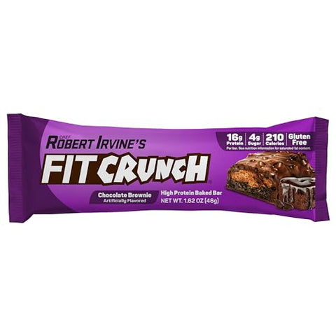 Fit Crunch - FITCRUNCH Barras de Proteína Tamanho Lanche, Criadas por Robert Irvine, Barra Assada de 6 Camadas, 4g de Açúcar, Livre de Glúten