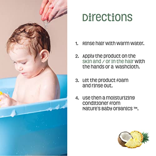 Nature's Baby Organics - Shampoo, Sabonete e Gel de Limpeza 3 em 1 Nature’s Baby – Para Pele Sensível e com Problemas – pH Neutro