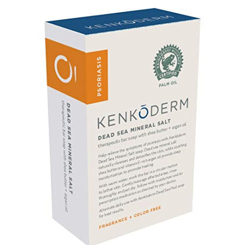 Sabonete Mineral de Sal Kenkoderm para Psoríase com Óleo de Argan – 100g