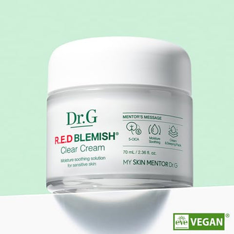 SUDIVA - Dr.G RED-BLEMISH CLEAR CREAM 70ml – Solução Hidratante para Pele com Vermelhidão