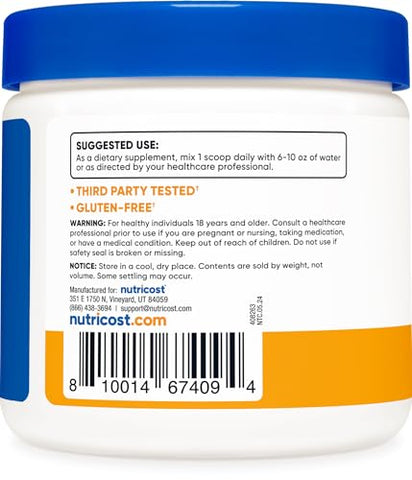 Pó de Citrato de Magnésio (Pêssego Manga, 250g) – Benefícios para a Saúde e Bem-Estar - Nutricost