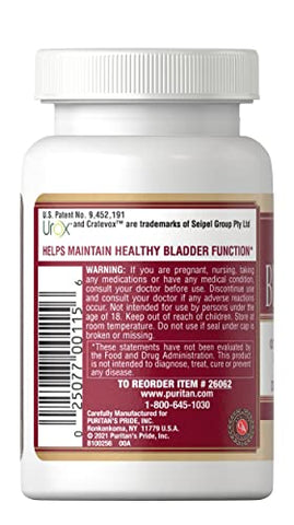 Puritan's Pride - Puritan’s Pride Bladder Assist – Suporte para a Bexiga – 60 Cápsulas