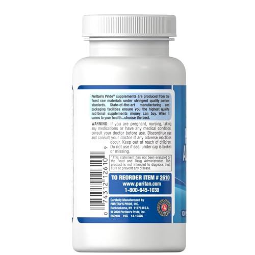 Puritan's Pride - Puritans Pride – Probiótico Acidophilus em Comprimidos, Branco, 100 Unidades