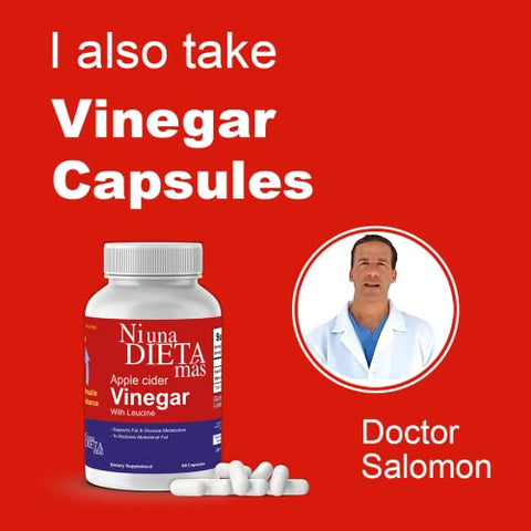 Ni una dieta más - Apple Cider Vinegar Capsules – Redução de Gordura Abdominal – Melhor para Perda de Peso – NI UNA DIETA MÁS
