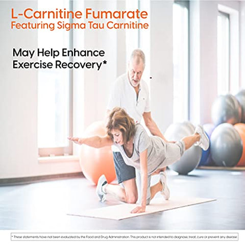 Doctor's BEST - Doctor’s Best L-Carnitine Fumarate – Vegano, Sem OGM, Livre de Glúten – Saúde Cardíaca – 855 mg, 60 Cápsulas Vegetais