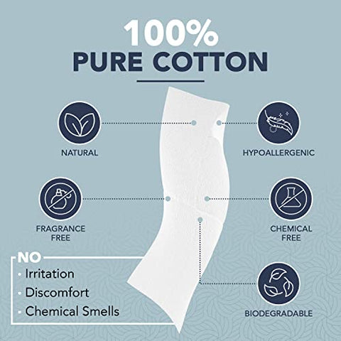 DERMACOTTON - Toalhas de Rosto Descartáveis 100% Algodão Biodegradáveis – Macias e Hipoalergênicas, para Remoção de Maquiagem e Todos os Tipos de Pele, Incluindo Sensíveis – 100 Toalhas Extra Grandes