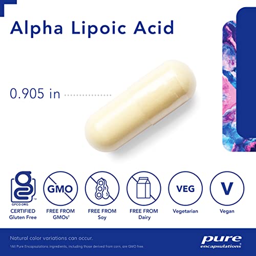 Alpha Lipoic Acid 600 mg – Suporte ao Fígado, Antioxidantes, Saúde Nervosa, Saúde Cardiovascular - Pure Encapsulations