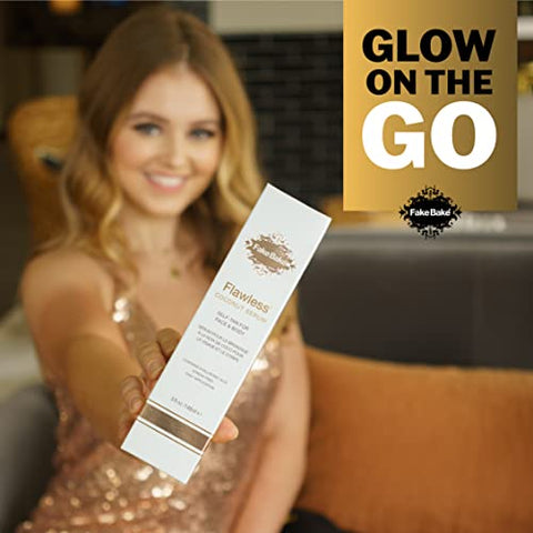 Flawless Coconut – Serum Bronzeador Facial Iluminador com Ácido Hialurônico – Leve e Hidratante – 50ml - Fake Bake