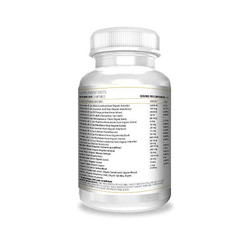 Vitaminas Pós-Natal com 25 Vitaminas Orgânicas e Ervas Orgânicas, Suplemento para Amamentação e Lactação, Apoia o Desenvolvimento do Cérebro do Bebê, Não-OGM, Fabricado nos EUA, 90 Comprimidos - ACTIF