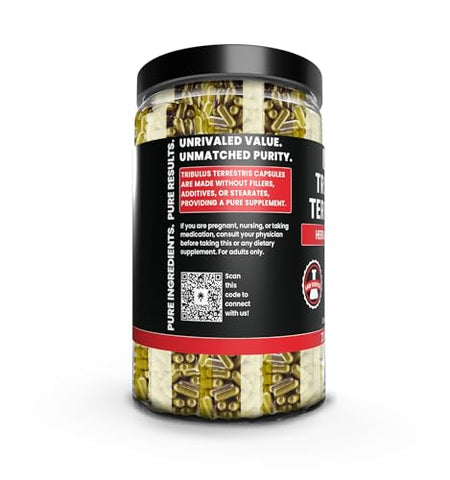 PURE ORIGINAL INGREDIENTS - Tribulus Terrestris Puro com Ingredientes Originais, Sem Preenchedores de Magnésio ou Arroz, Sempre Puro, Verificado em Laboratório (730 Cápsulas)