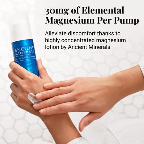 Loção de Magnésio Ancient Minerals Concentração Alta Zechstein Genuíno Cloreto de Magnésio Tópico (150ml)