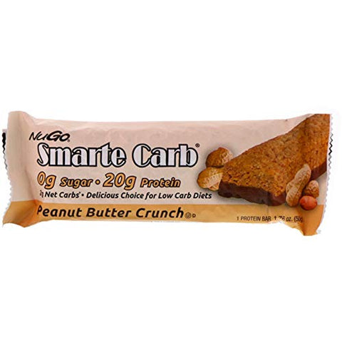 Barra de Amendoim NuGo Nutrition Smarte Carb 12 Barras – Crocante