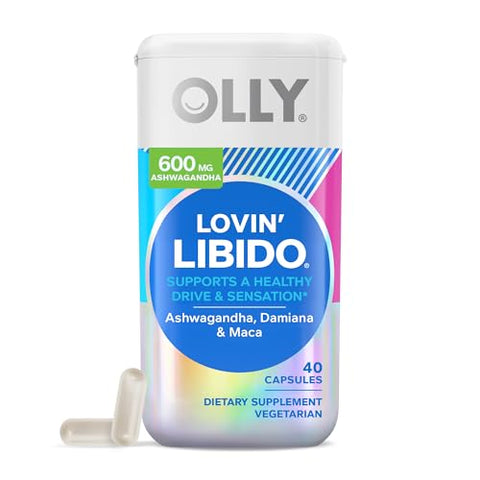 Lovin’ Libido Cápsulas para Mulheres, Aumente o Desejo, Maca – 60 Cápsulas - OLLY