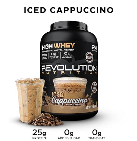 Revolution Nutrition - High Whey: Pó de Proteína Isolada, Sem Glúten, Ganho de Massa Muscular Magra para Homens