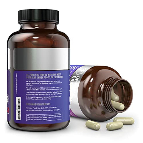 Optimal Carnivore - Suplemento de Cogumelo do Leão para Melhorar a Saúde Cerebral – 60 Cápsulas (500mg)