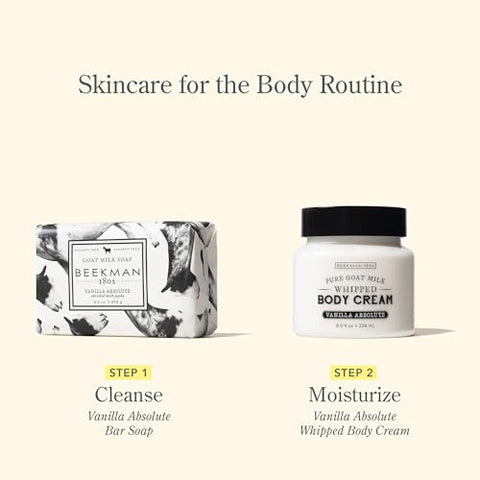 Beekman 1802 Creme Corporal Batido – 8 oz (236 ml) – Hidratação Intensa