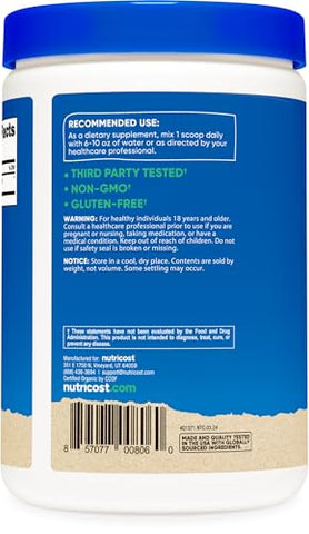 Cordyceps Orgânico em Pó 250g – Certificado Orgânico USDA, Livre de Transgênicos, Sem Glúten - Nutricost