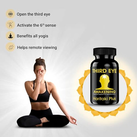 Terceiro Olho Desperto – Cápsulas Orgânicas de Haritaki – Kailash Herbals – 100 Cápsulas – 650 mg Cada – Terminalia chebula – Vegano