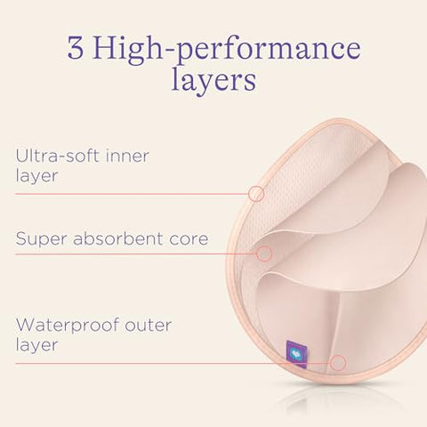 Almofadas de Amamentação Reutilizáveis, Essenciais para Mães que Amamentam, 8 Almofadas Absorventes com Bolsa de Lavagem em Rede, Almofadas Rosa e Preta - Lansinoh