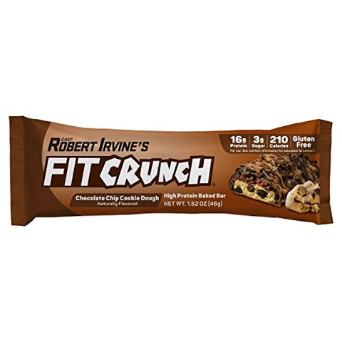 Fit Crunch - FITCRUNCH Barras de Proteína Tamanho Lanche, Criadas por Robert Irvine, Única Barra Assada de 6 Camadas do Mundo, 3g de Açúcar