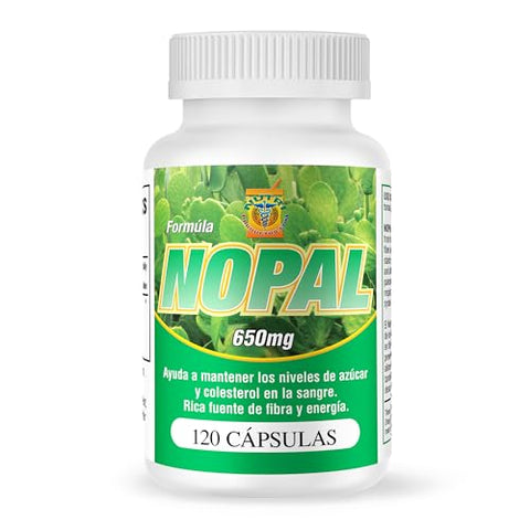 Capsulas de Nopal: Set 2 Frascos 120 capsulas cada – Puro y autentico – Ayuda a la digestion, reduce el colesterol, limpia el colon - Nutrisalud Products