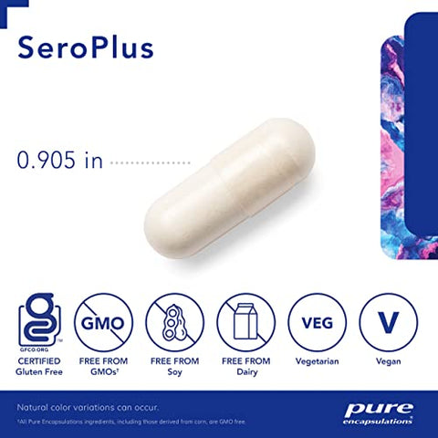 SeroPlus | Suporte à Serotonina Hipoalergênico para Moderar o Estresse Ocasional | 120 Cápsulas - Pure Encapsulations