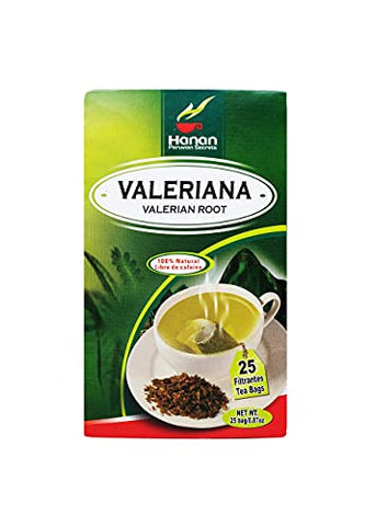 HANAN PERUVIAN SECRETS - Chá de Valeriana Hanan Peruvian Secrets | Raiz de Valeriana 100% Natural | 25 Sachês | Alivia Estresse e Tensão | Promove o Sono de Forma Segura | Chá Herbal Valeriana
