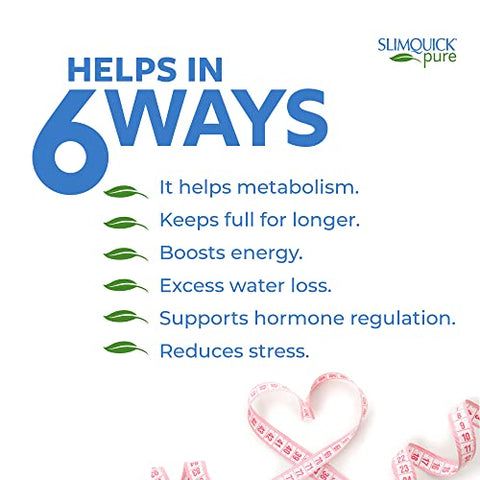 SlimQuick - Slimquick Pure 3x Extra Strength Pill for Women – Alcance suas metas de peso com ajuda do metabolismo, elimine o excesso de água e sinta-se saciada por mais tempo com extrato de chá verde, vitex agnus-castus