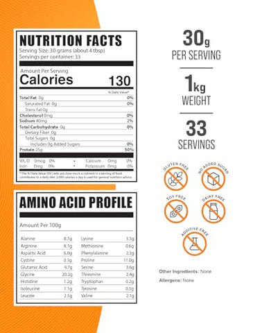 com – Proteína Isolada de Carne em Pó – Proteína Sem Lactose – Sabor Neutro – 100% Natural – Alta Qualidade – Embalagem Econômica – 500g - BulkSupplements