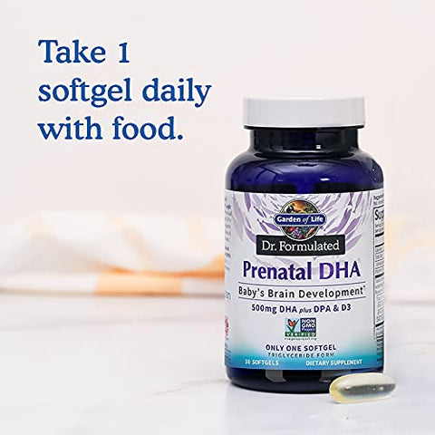 DHA Ômega-3 para Gestantes – 550mg DHA – Óleo de Peixe - Garden of Life