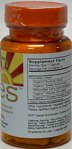 ULTIMATE EFAs - YES Organic ESSIAC Cápsulas Herbais – Mistura Sinérgica de Ervas Premium para Saúde Holística e Bem-Estar Completo – 30 Cápsulas – 1 Mês de Suprimento