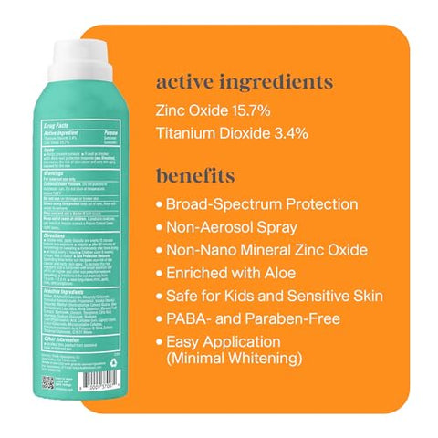 Protetor Solar Infantil Thinksport Spray, FPS 50 Mineral Transparente, 177 ml, Resistente à Água