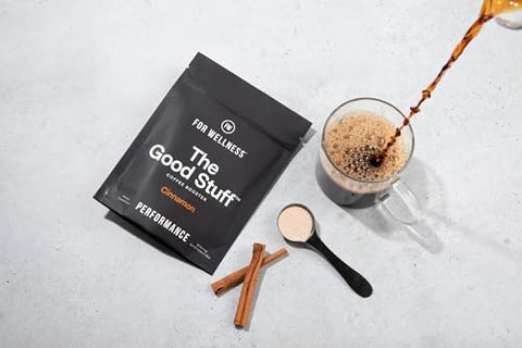 The Good Stuff™ Performance Blend (30 Porções), Suplemento de Café Sem Lactose com Colágeno, L-Teanina e Sal Rosa do Himalaia – Melhora o Foco e Aumenta a Energia - For Wellness